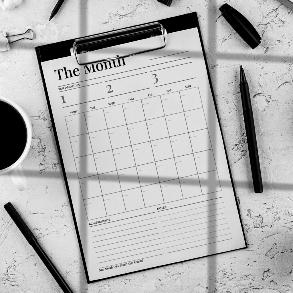 monthly planner template