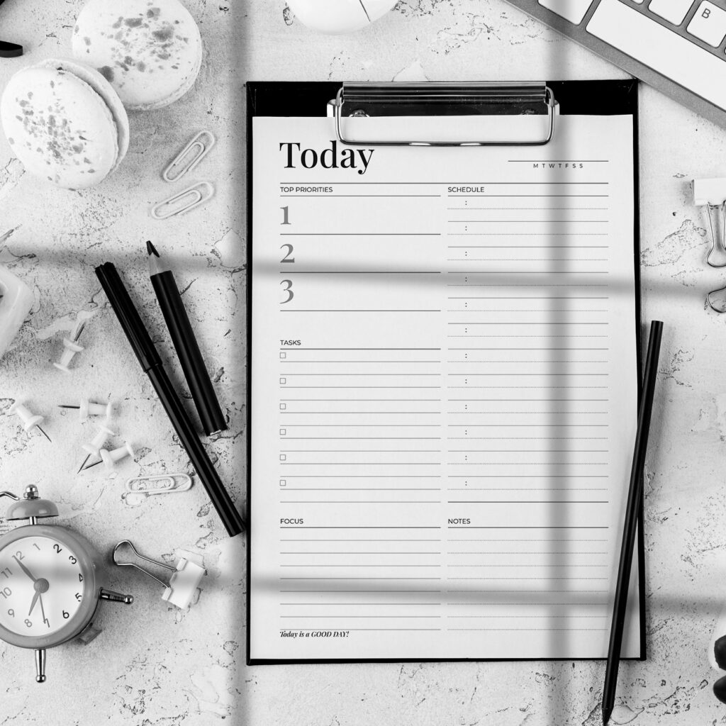 printable daily template