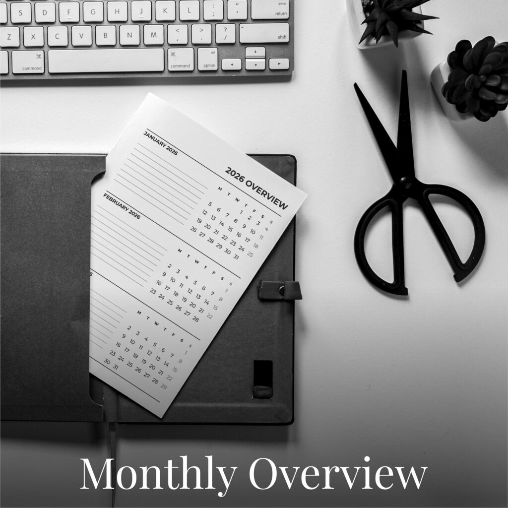 Monthly planner template