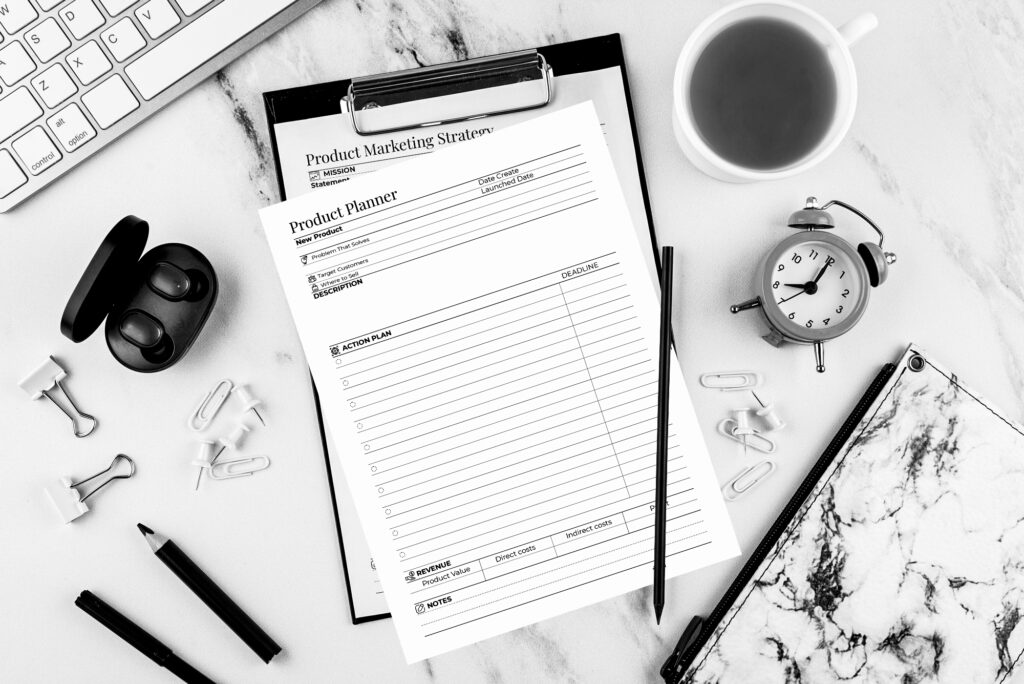 Product and Service Planning Printable Pages Solo Entrepreneur 